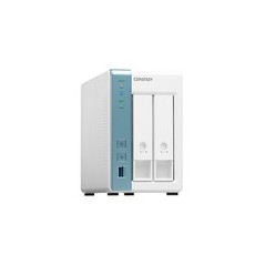 QNAP TS-233 NAS lagringsserver Tower ARM Cortex-A55 2 GB 0 TB QNAP QTS Hvid